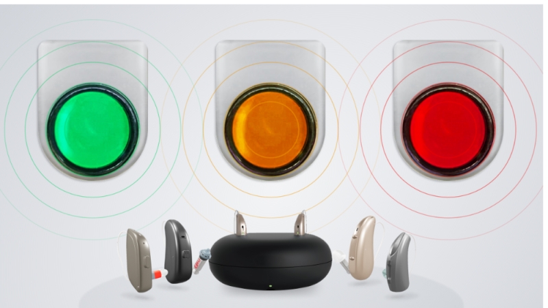 Indicator light - Oticon Zircon feature