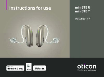 Jet PX miniBTE instructions - Oticon Jet