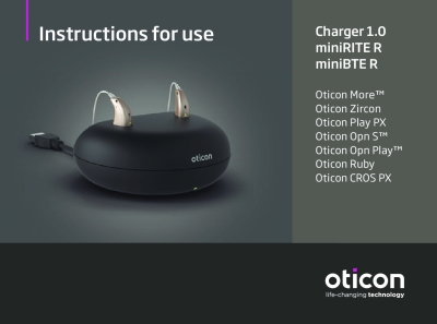 Charger Instructions - Oticon Zircon
