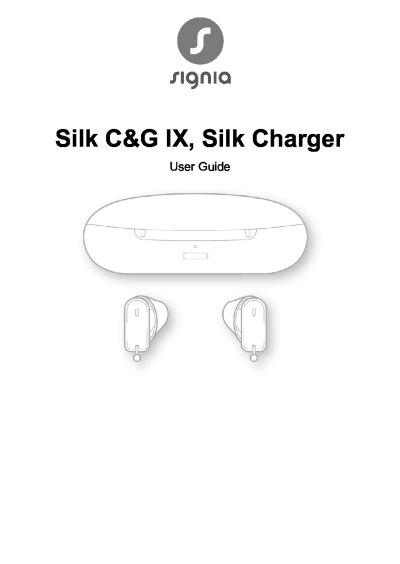 Signia Silk Charge&Go IX User Guide - Signia Silk Charge&Go IX