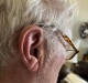 lumity 90 hearing aids sitting discreetly behind the ear