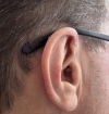 oticon intent 1 pair in diamond black on right ear 