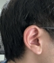 resound vivia 5 in black on right ear close up