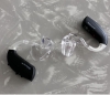 pair of resound enzo q9 in black with earmolds attached 