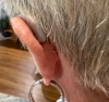 oticon intent 1 chroma beige in left ear rear view