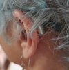 left phonak audeo infinio ultra 70 ric in silver grey in left ear