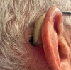 Phonak Audeo Infinio Ultra Sphere 90 in sand beige behind right ear