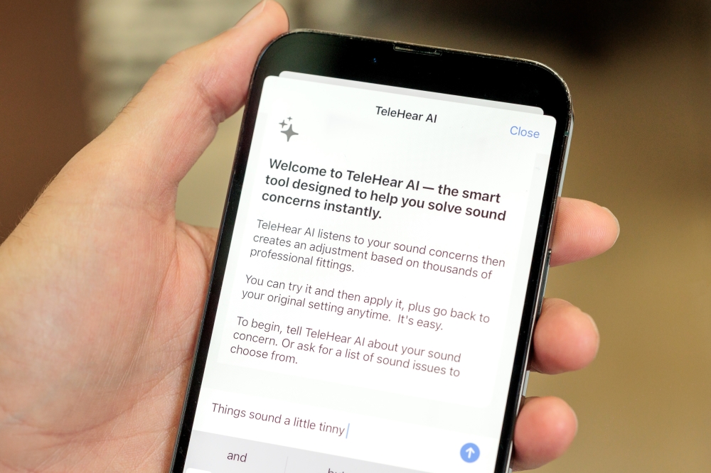 Starkey Omega TeleHear AI app screenshot